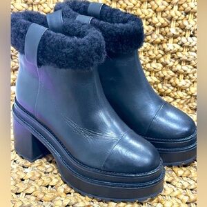 Cult‎ Gia Black Leather Ankle Boots